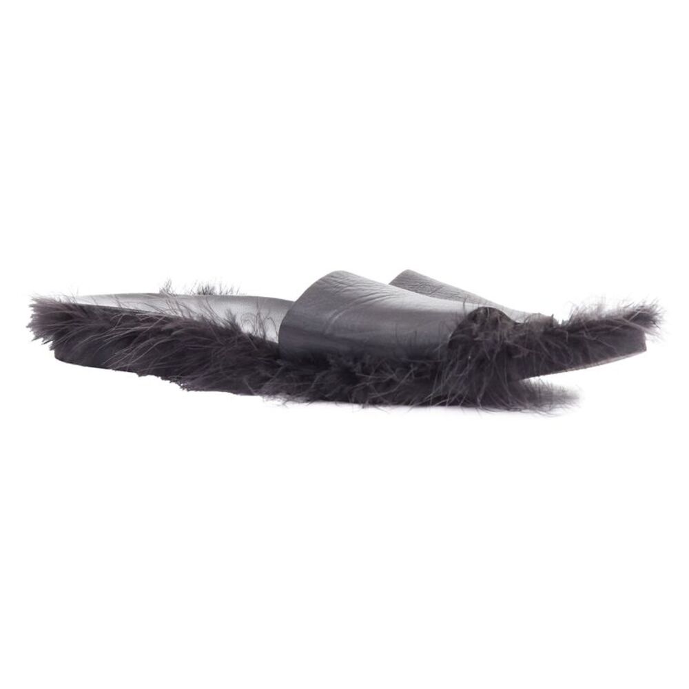 Simone Rocha Leather Feather Slides Mules - Picture 2 of 6
